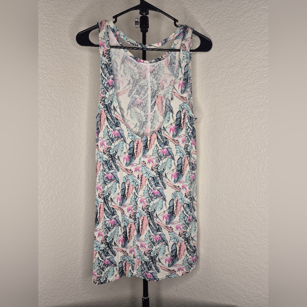 Vans Pink and Blue Feather Print Dress